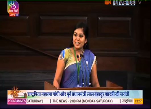 MYBharatHQ's tweet photo. NYKS Youth Paying homage to our national leaders on their birth anniversary at Parliament House.
#GandhiJayanti #LalBahadurShastri  
Watch Live: https://t.co/MotvVoqytW https://t.co/HHw1ebf5oT