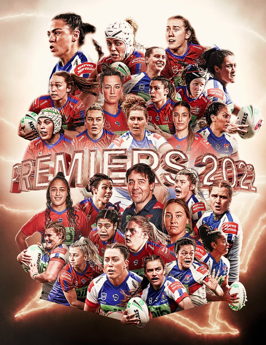 NRLKnights's tweet photo. Your 2022 Premiers ⚔️

📝 https://t.co/qaKHvRy90H

#allredandblue #NRLWKnightsEels #NRLWGF https://t.co/3tFyjiDyDu