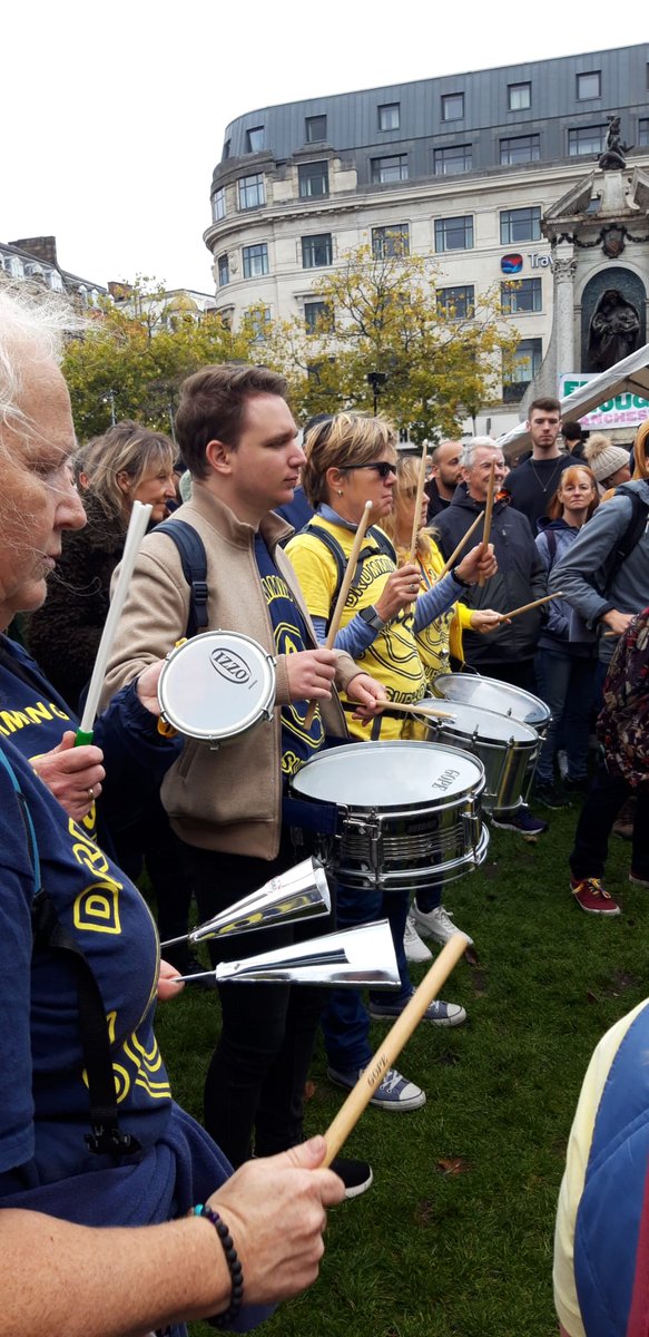 PCS_Samba_Band's tweet photo. Great pictures from Eira of the band on the march and rally in Manchester yesterday! #justiceforaction #EnoughIsEnough #dontpayuk https://t.co/HLel7WqzJ8