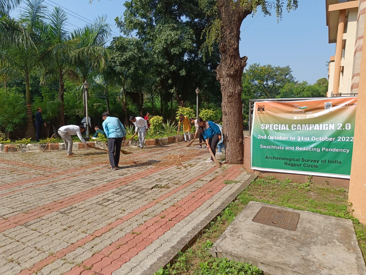 ASIGoI's tweet photo. #swachhatapakhwada2022 organized by @ASIGoI's Nagpur Circle Office as a part of #SpecialCampaign2.0

@PMOIndia @DrJitendraSingh @DARPG_GoI https://t.co/UgCxTFQeY0