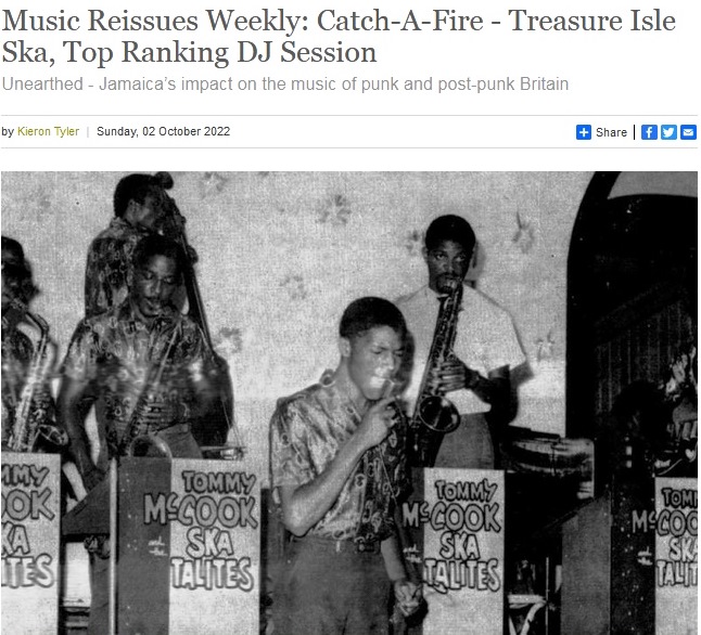 Two double CDs stressing Jamaica’s impact on the music of punk and post-punk Britain. Catch-A-Fire - Treasure Isle Ska (1963-1965) & Top Ranking DJ Session Volumes 1 & 2 are out on @CherryRedGroup. I’ve looked at them today for @theartsdesk: theartsdesk.com/new-music/musi…