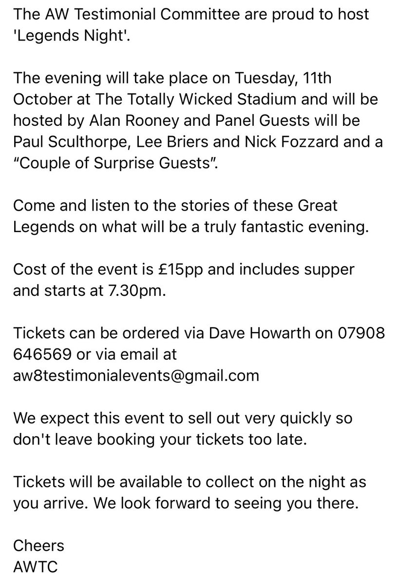 engywalmsley's tweet image. Excited for this event. The “Legends Forum” with 3 legends of the game: Paul Sculthorpe, Nick Fozzard and Lee Briers. There is already very limited tickets remaining for this, all details below. Thanks 

facebook.com/10005825130024…

@PScully13 @Fozzythebear1 @Saints1890 @DaveHowarth1