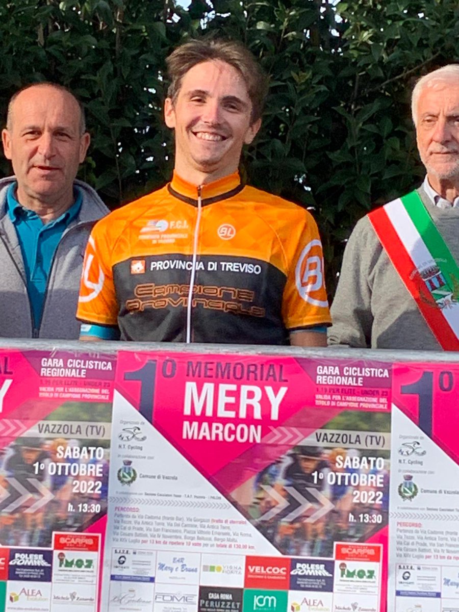 bepcyclingteam's tweet photo. Ieri 4° Elia #Menegale e 7° Maicol #Comin al Memorial Mery Marcon a Tezze di Piave (TV) con il velocista padovano della #SolmeOlmo che conquista la maglia arancione di Campione Provinciale Elite!

#cycling #ciclismo #under23 #elite #treviso #campionatoprovinciale #roadcycling https://t.co/Zfyb87OHGC