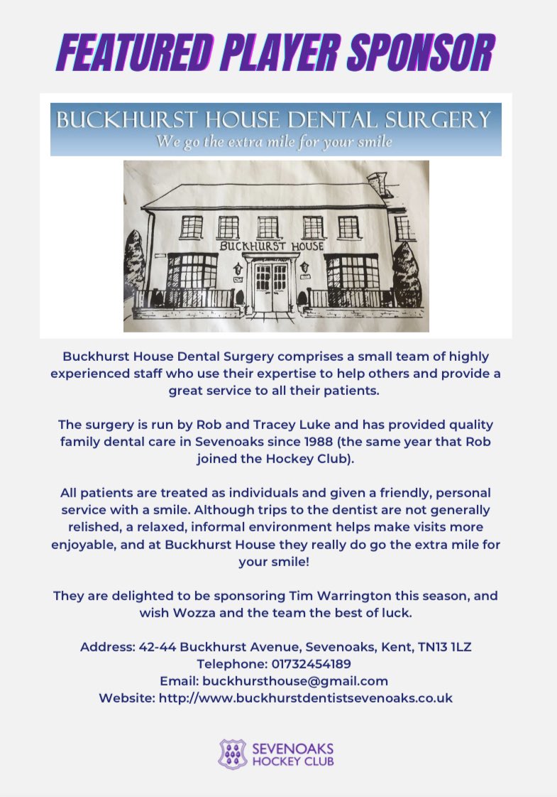 Today’s featured player sponsor is <a href="/BuckhurstHouse/">Buckhurst House</a> and <a href="/hambafrika/">Rob Luke</a> - who sponsor <a href="/timwozza/">Tim Warrington</a> - Thank you for your support!