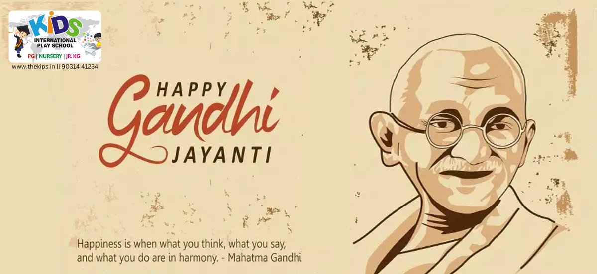 kids_classes's tweet photo. “Be the change that you want to see in the world."
#gandhijayanthi2022 #trueleader #FreedomFighterofIndia #peace #nonviolence #www.thekips.in #9031441234 #KidsInternationalPlaySchool #Jamshedpur #KIPS #KIPS@Home #KidsInternationalPlaySchoolonlineclasses  #internationalcurriculum https://t.co/r7kzT7tF1W