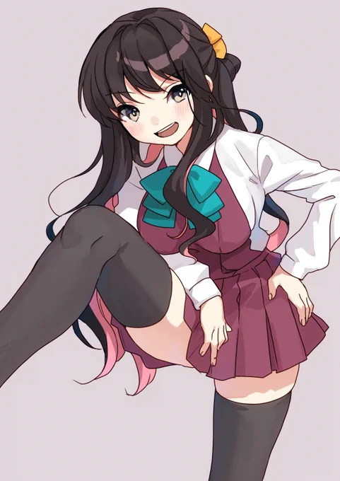 お題箱から、「黒ニーソ履いた長波様」やってくれそうな足ドンを添えて#艦これ 