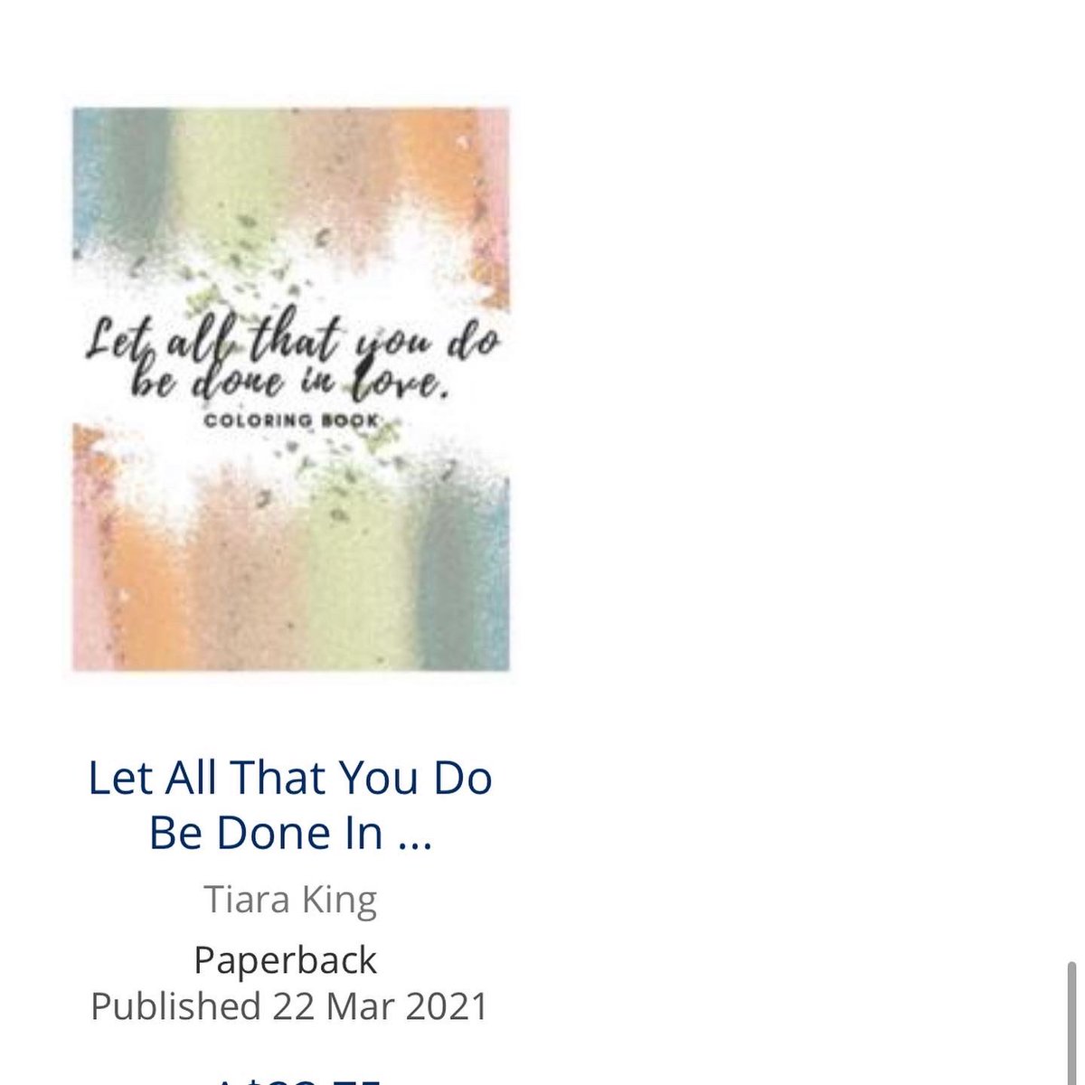 TiaraKingHQ's tweet photo. this colouring book has turned up under my name at multiple online bookstores. @BNBuzz @MightyApeAU and @imusicdk all have it. It’s not mine, never has been. If you buy it thinking I created it, I didn’t. #notmybook #bookstagram #booktok #book #ididnotwritethis #booktwitter https://t.co/rGFtWBi8Io
