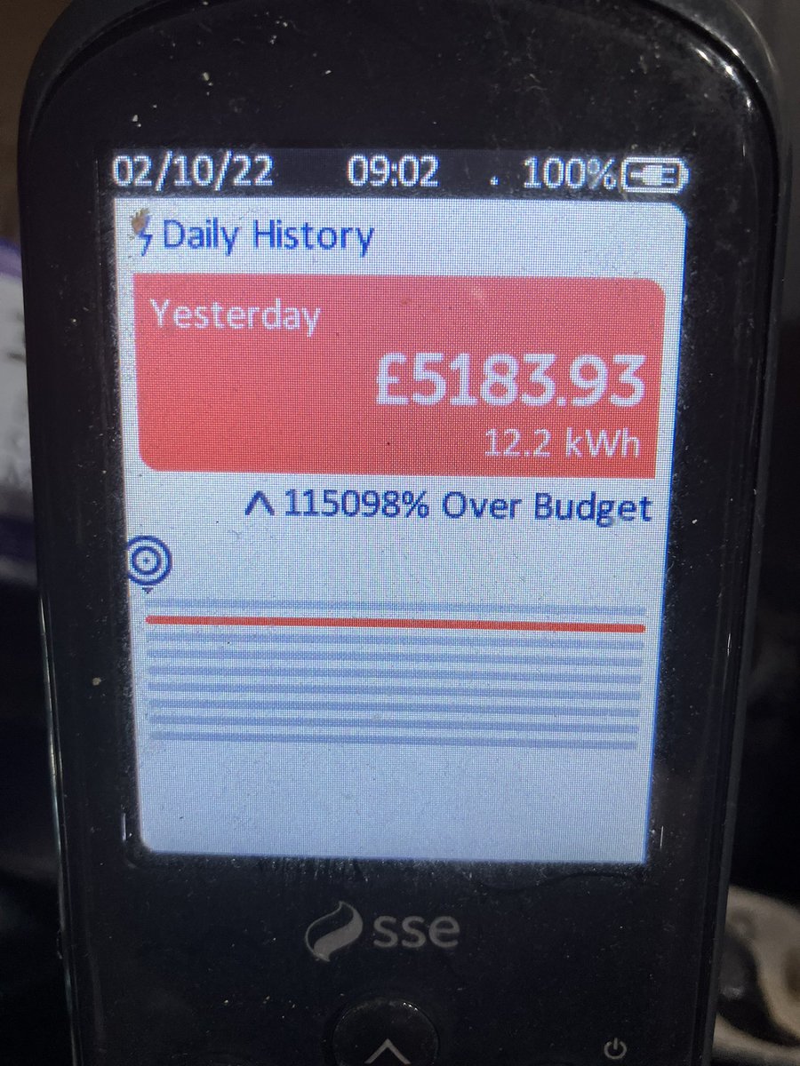 mrsmortuk's tweet photo. @YourSSE seems like Iβm not the only one having problems. How do you work these numbers out?? Last nights smart meter reading and this mornings looking at history. I live in a 3 bed house not Buckingham Palace!#notsosmartmeter #smartmeter https://t.co/WS7m9SrHGV