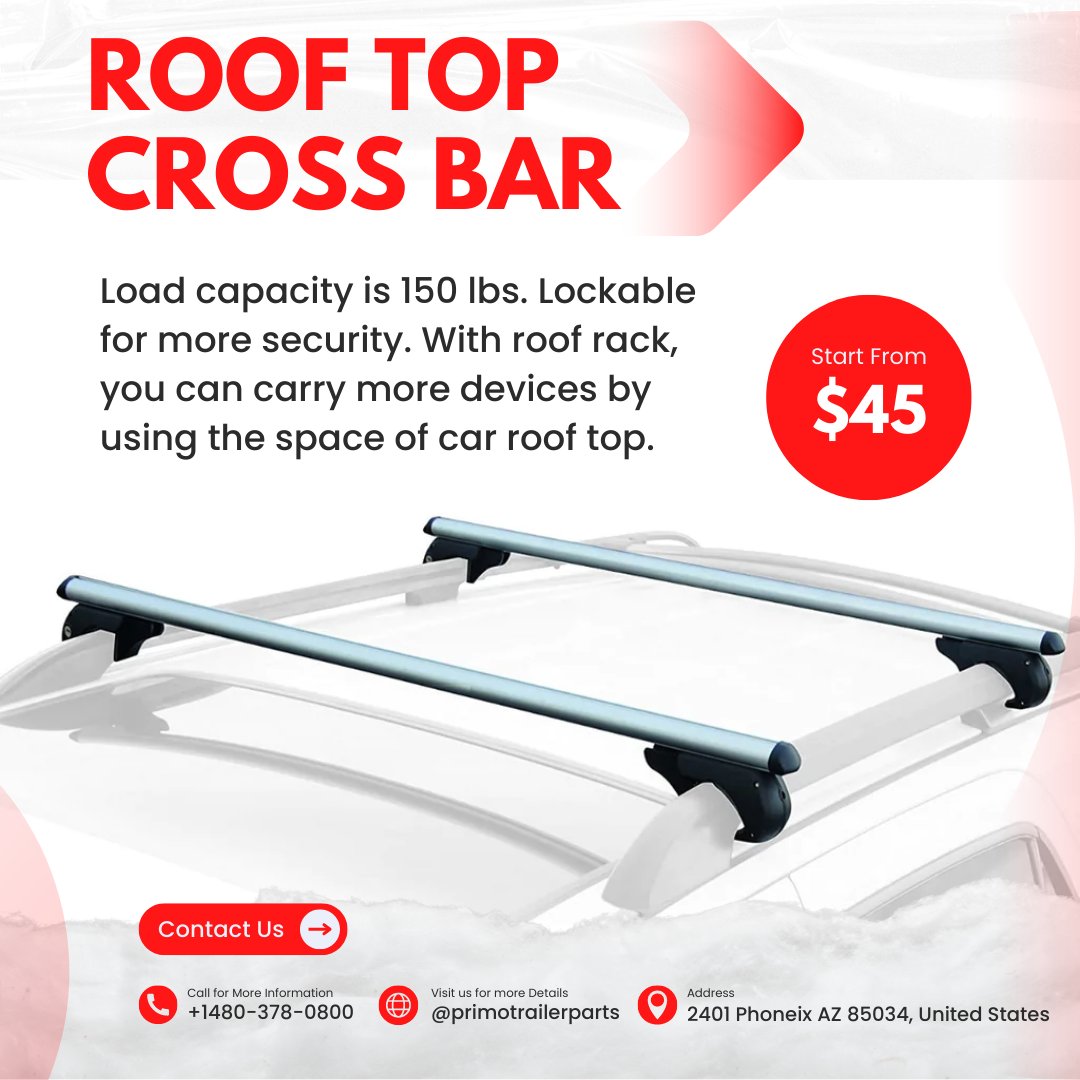 primotrailers's tweet photo. Roof Top Cross Bar!
Order Now
https://t.co/Wj0pICDD57 https://t.co/yFTn8GhJHC