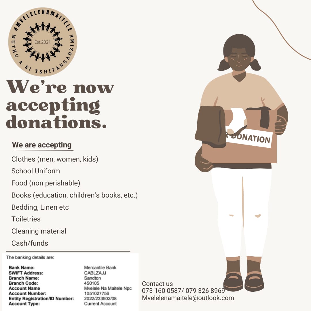 zwidenyapT's tweet photo. #MveleleNaMaitele
#VhuvhambadziDrive
#GraciousGivers
The drive for Sanitary Towels is still very on, please even if it's just one packet. It will go a long way in assisting a girl child out there. Ṅwana wa muṅwe ndi ṅwana wau. https://t.co/zOoOKhHsX9
