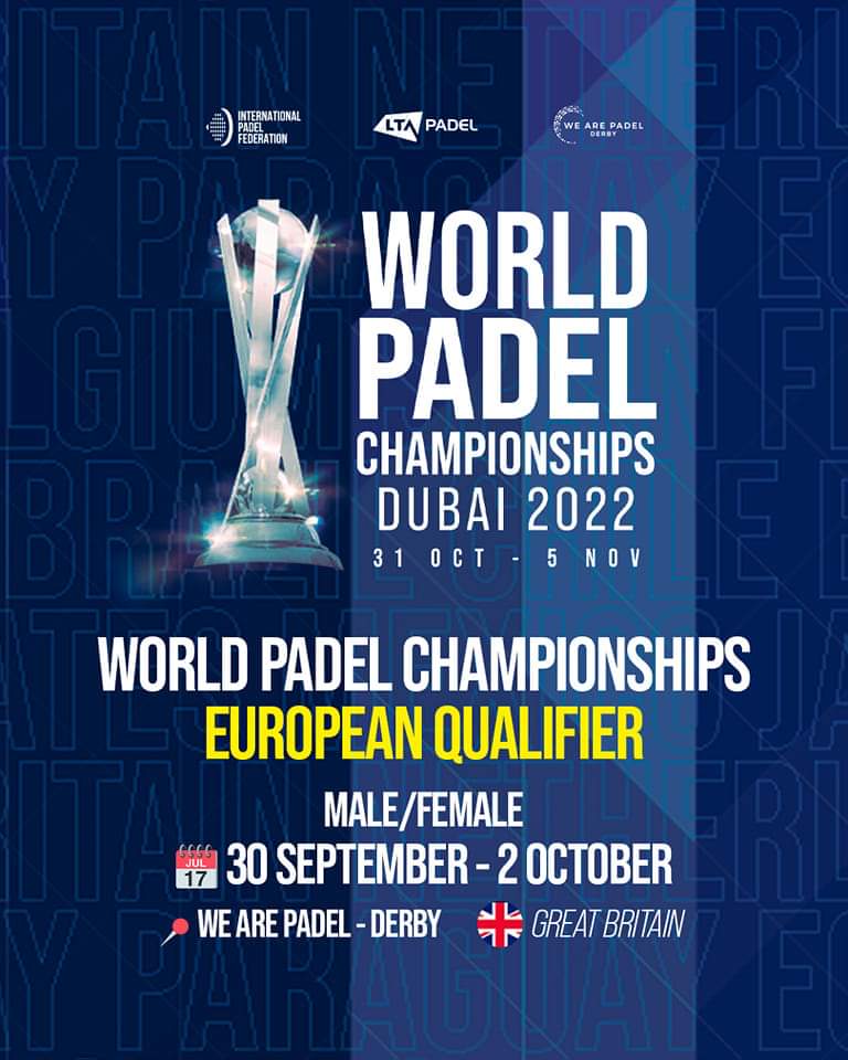PadelFederation's tweet photo. European Qualifier. World pádel Championships 2022 https://t.co/PrD87A1Ywe