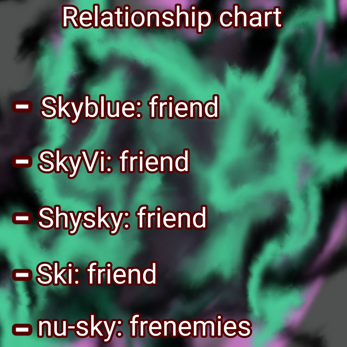 Whydidudoit34's tweet photo. I'ma add some more information soon 🤠 but here's luskys new ref sheet along with a relationship chart #skyverse #fnf #lusky #fakersky #nusky #skybluefnf #skifnf https://t.co/r222Omzv1G