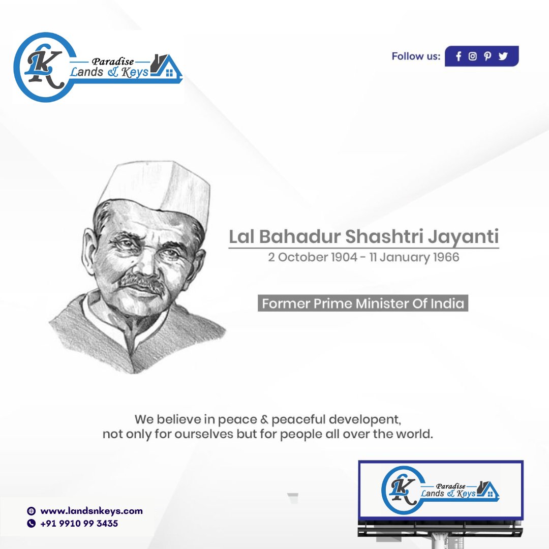 landsnkeys's tweet photo. A tribute to the name of the honest! late Lal Bahadur Shashtri.

#lalbahadurshashtri #2ndoctober #happybirthday #jayanti #pm  #primeminister #india #honesty #peace #great #twitter #tweet #love #Tweets https://t.co/VtWhhrY1LX