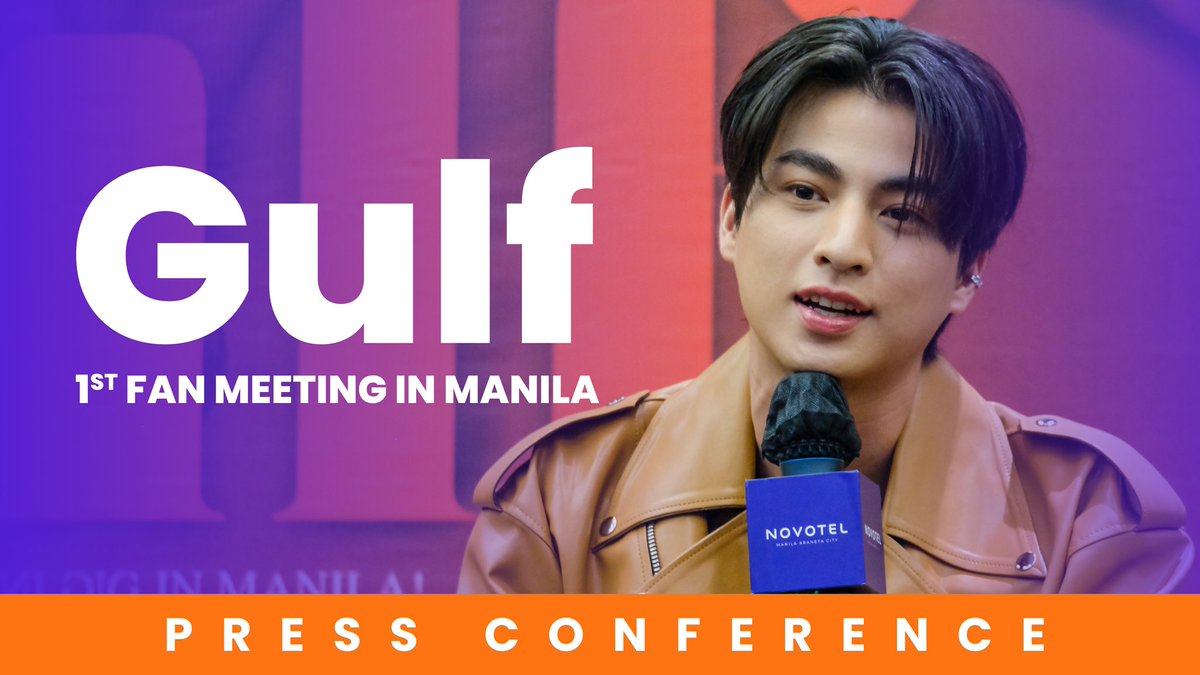 kmusify's tweet photo. Watch #GulfKanawut charm the media as he answers questions during his 1st Fan Meeting Presscon in Manila! 😍

HD Video in our youtube channel: 
https://t.co/uu5BlkZX7H

#GulfinManila2022 https://t.co/IOXfiRVkKo