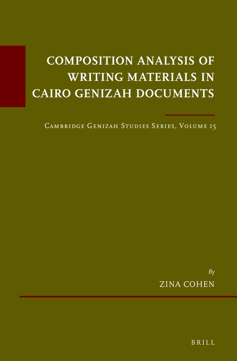 khalidsyossef's tweet photo. "Composition Analysis of Writing Materials in Cairo Genizah Documents"
by: Zina Cohen
PUB:Brill
Available in Open access as PDF.
https://t.co/f4zfZGx4in https://t.co/UquFSHbnZh