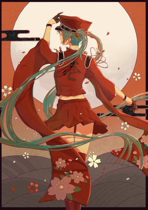 「千本桜 夜ニ紛レ」 #イラスト 