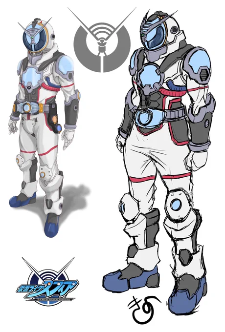 久々のオリジナル仮面ライダー。描き方忘れた。 