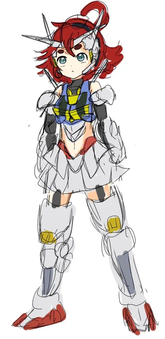この作風なら以前描いた文化祭の出し物でMS少女カフェでエアリアルのコスをさせられるスレッタちゃんってサービス回(水着とかより見たい)ワンチャンあるやろ!#水星の魔女 