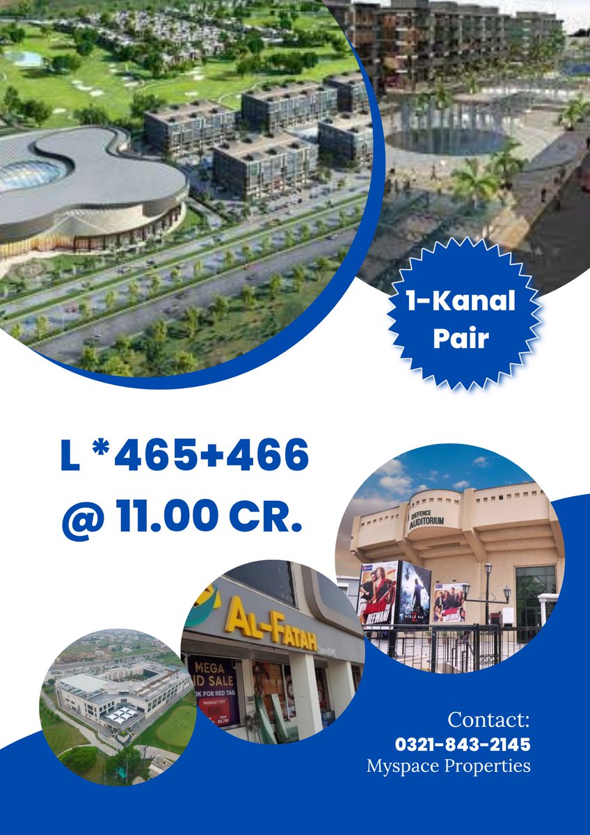 myspaceproperty's tweet photo. #DhaLahore #Phase6 #GolfCourse #FairwaysCommercial #AlFateh #Club #Cinema https://t.co/tH1vVzEKJ2