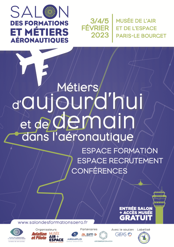sfmaero's tweet photo. 📅 Le Salon des Formations et Métiers Aéronautiques est de retour ! La 31 édition aura lieu les 3,4,5 Février 2023 dans le Hall Concorde du @MuseeAirEspace 
l'Espace Recrutement sera renouvelé, accueillant davantage d’entreprises.
L'ouverture des inscriptions est à venir. https://t.co/R4mYjDxR15