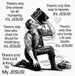 thompsonb2569's tweet photo. There is only one answer to Everything
                    JESUS CHRIST https://t.co/Tlt8OXOI1G