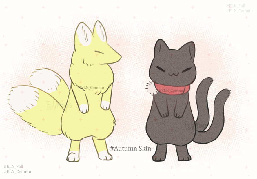 ELN_FujiRyoH's tweet photo. #ELN_AutumnFes #ELN_Fall 
อัพเดทสกินฤดูใบไม้ร่วงบ้าง--🦊🐱🍂

(ไหนสกินพ่อแมว--) https://t.co/C3gKNaRSEq