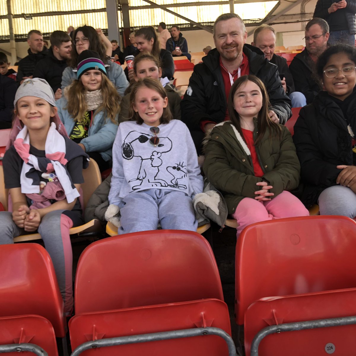 RADevSchool's tweet photo. Some of our Young Leaders from @RiverbankSchoo2 went to the Sports Village for fun activities on the running track &amp; the football pitch.We headed to Pittodrie for @AberdeenFC V @KilmarnockFC They all had a great time and was delighted to see the Dons get a win 4-1 ⚽️⚽️⚽️⚽️ https://t.co/2ur6BwQrPM