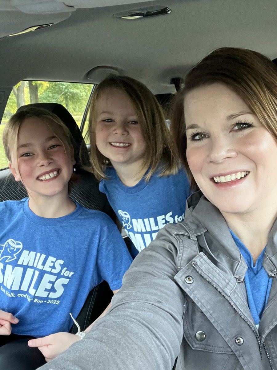 MrsPierceEVG's tweet photo. Up bright and early for our Miles for Smiles 5k! This should be interesting with these two. 😂😂 Don’t forget about spirit week coming up! I’m so excited for tomorrow. https://t.co/g8o0oYc2vT