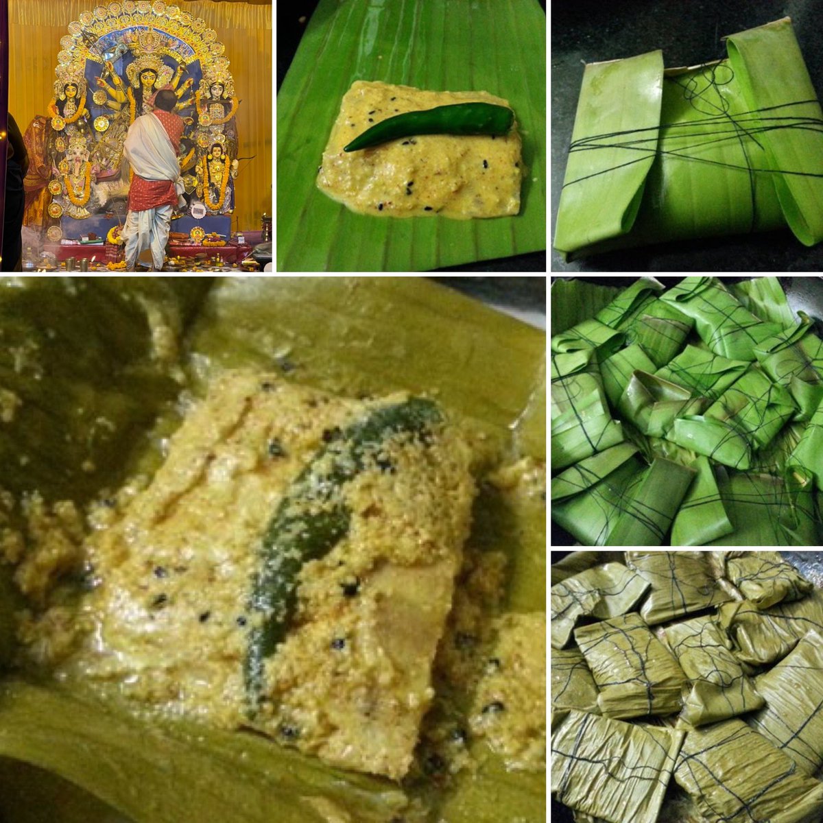 abhikghosh's tweet photo. ࿗ ࿗ ࿗ Happy #Mahasaptami to all Bengalis and Indians ࿗ ࿗ ࿗ Lunch here is traditional with #bhetki #paturi as the highlight – sea bass with mustard coconut &amp; poppyseed paste, charcoal-grilled in banana leaf https://t.co/xMCLv8Xsr2