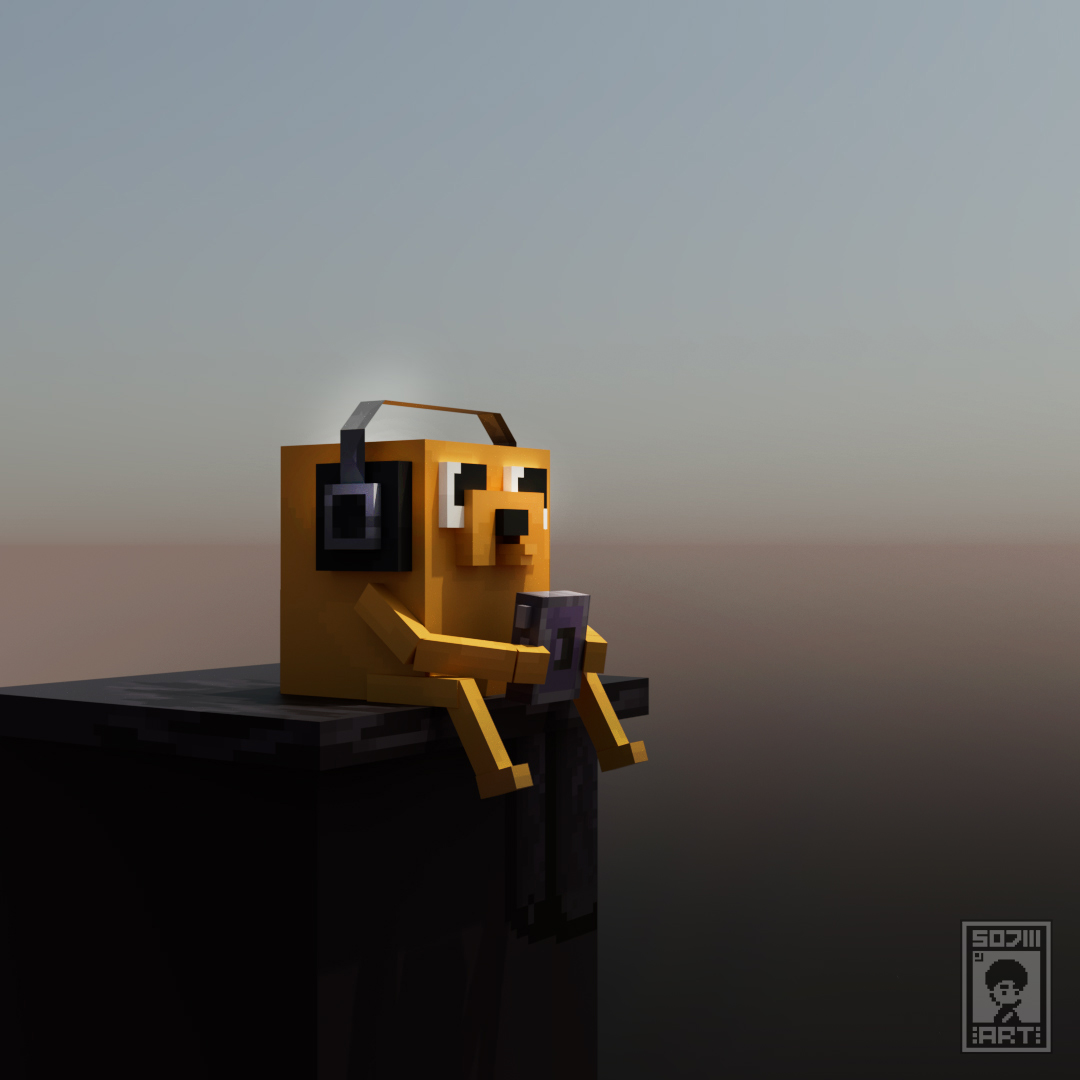 sickosoji's tweet photo. I missed the first day, but here is the day #2 challenge: CHILL #blockbenchtober
Chilling and listening to lofi music with Jake as always
#blockbench #3DModeled https://t.co/tOmnrGYyKB