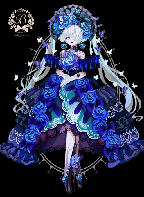 タグ企画 #自創作女子イラストフェス01 に参加します!フリルとレースたっぷりの子を描いています 