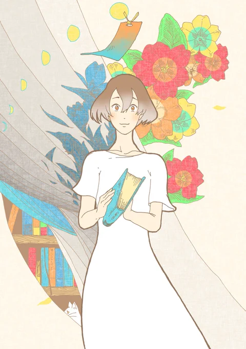 タグ企画 #自創作女子イラストフェス01 参加します花を描くのが好きです。 