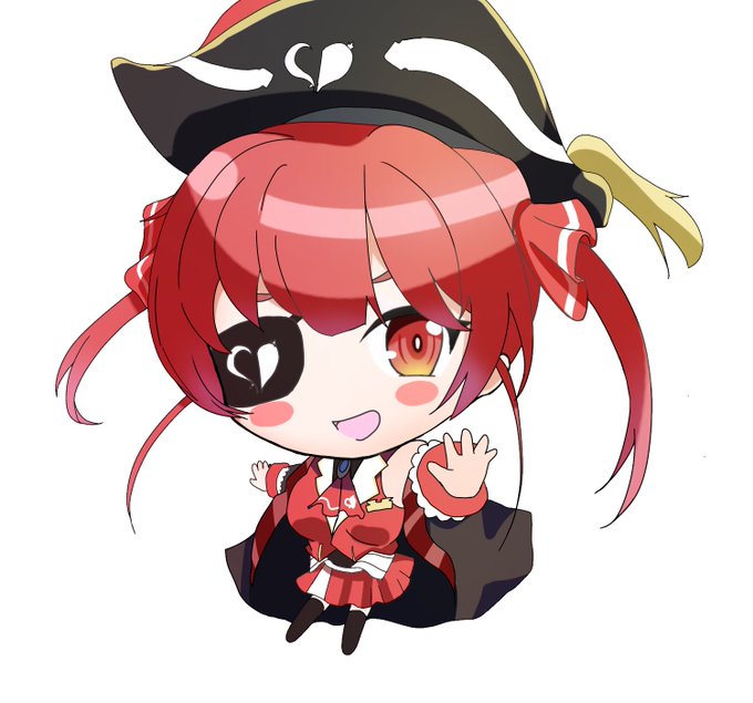 #マリンのお宝 
SD船長描いてみた
アイビスペイントで 