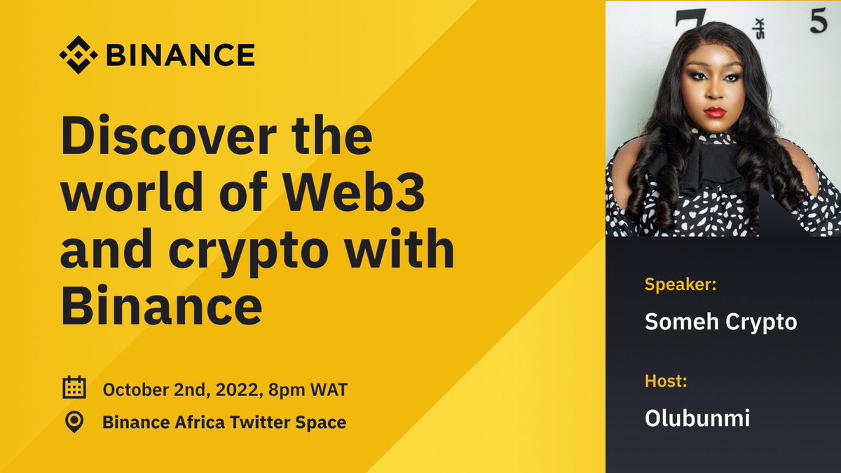 Tune-in for our Twitter Space conversation today as we explore the world of  Web 3 and cryptocurrency with @SomehCrypto. 📅2nd Oct ⏰8PM WAT 📍Twitter  Spaces Set your reminder 👉 https://t.co/6mECOC5cN1 Over $400