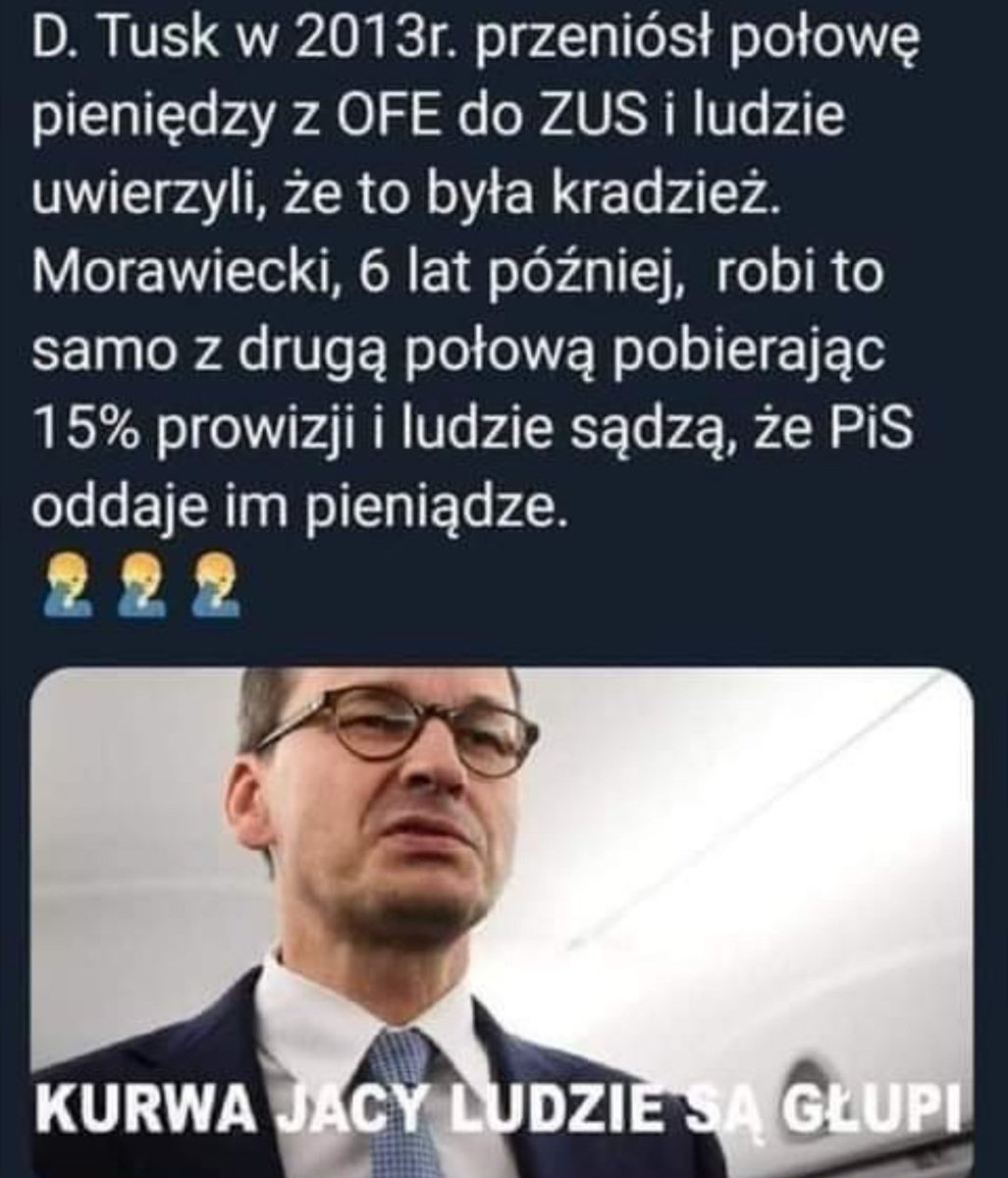Krystyn66785872's tweet photo. Po raz kolejny zetknąłem się z pisiorskim betonem, który twierdzi, że Tusk ukradł mu pieniądze z OFE. Udostępniajcie proszę ile wlezie aby w końcu dotarło to do ciemnoty, jak im wciskają kit https://t.co/RrqRfCdlKq