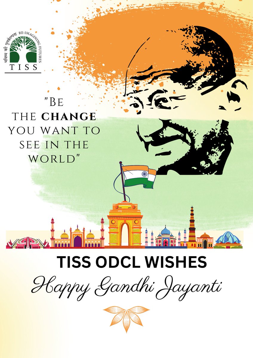 TISSODCL's tweet photo. May the spirit of truth and non-violence be with us in this Gandhi Jayanti. Wishing you a happy Gandhi Jayanti!
#tissmumbai #tissodcl #freedom #love #peace #fatherofnation #nonviolence #GandhiJayanti https://t.co/iNc2G7vxgZ