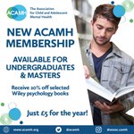 Image for the Tweet beginning: .@acamh Membership for just £5!