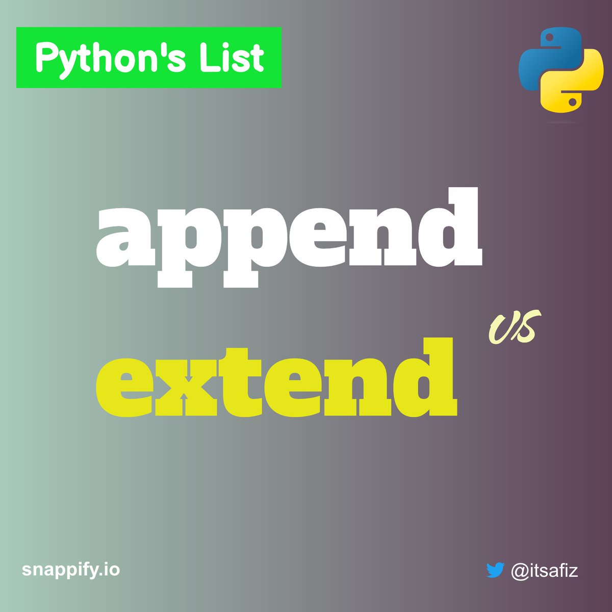 Extend List Method in Python