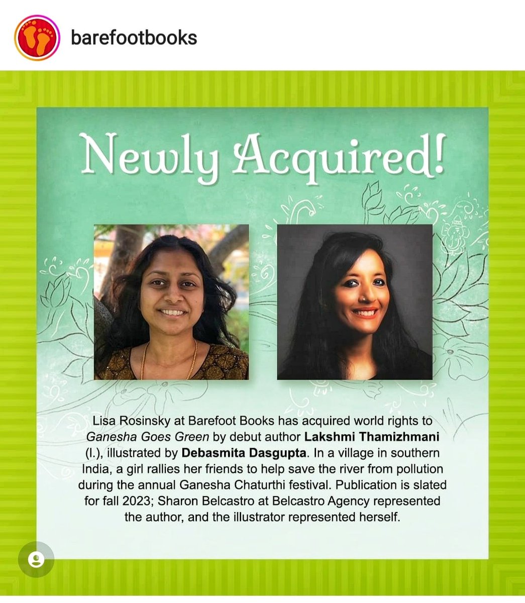 🌟Böök Deal🌟I'm over the moon to share this awesome deal announcement with all of you 🍀 Can't wait to take you to a happier greener world through my illustrations for #GaneshaGoesGreen with @BarefootBooks (hq Massachusetts, USA) & author Lakshmi Thamizhmani 🍀