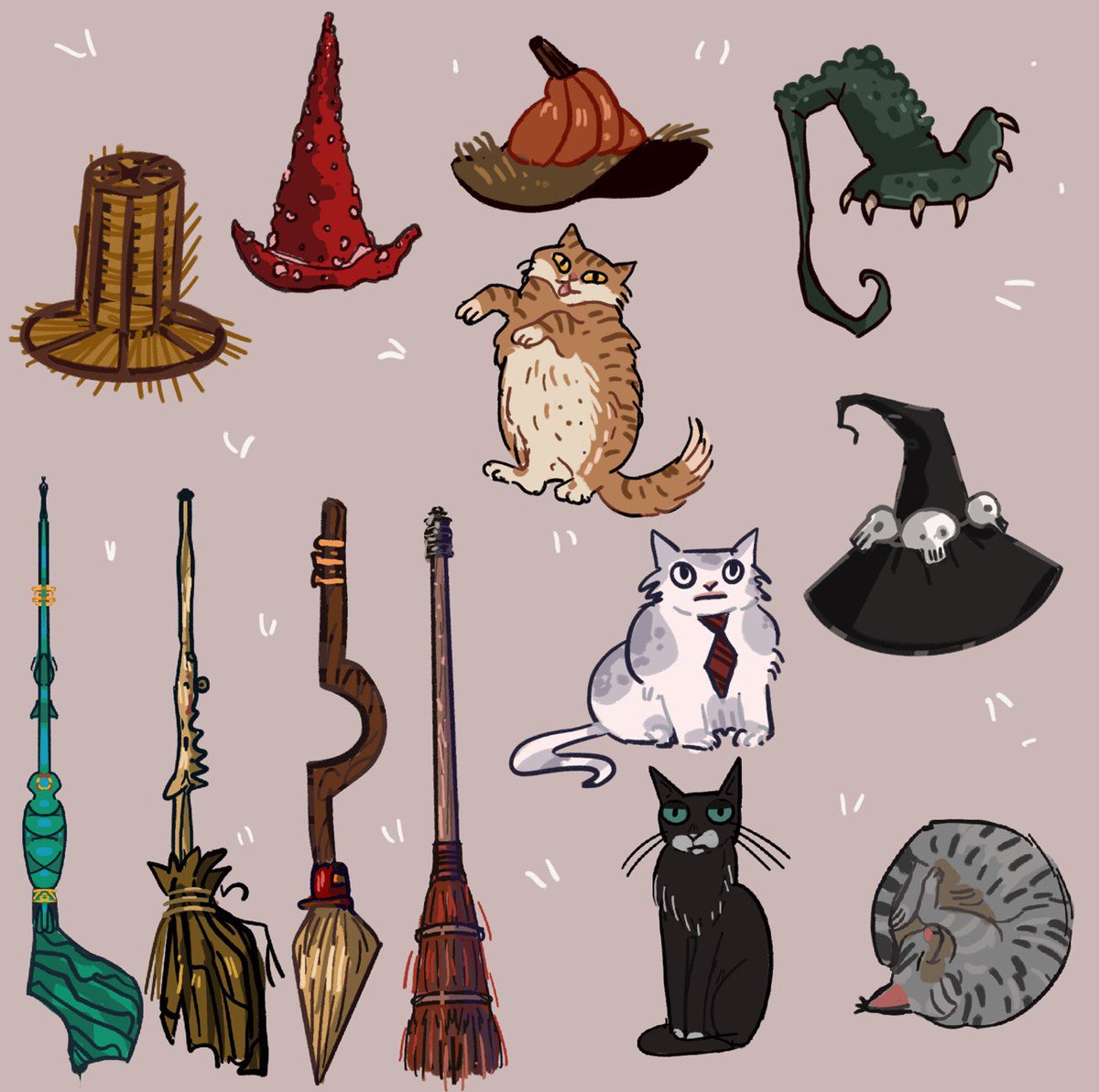 Valenti64139259's tweet photo. Halloween #art #Halloween2022 #witch #Magic #magicprops #cozy #cats #illustration #witchhat #broom https://t.co/jHQk0RuH5Y