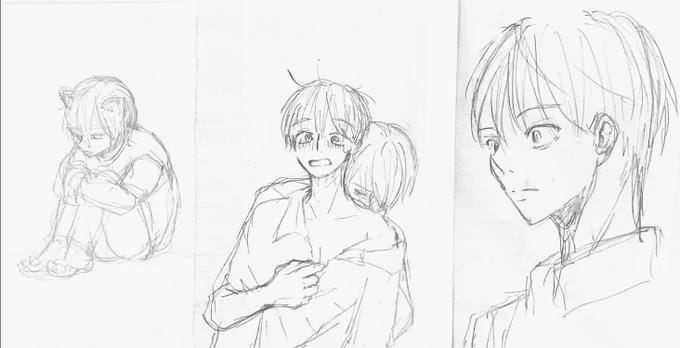 ケモ耳のイベント用のネームが進まなくて…😿でも絶対描きたいお話なので、今はとりあえず頭の中のシーンを落書きしてキャラのイメージ膨らませてます
デジタルでは鈴ヒロの続きもぼちぼち描いてってます(近況) 
