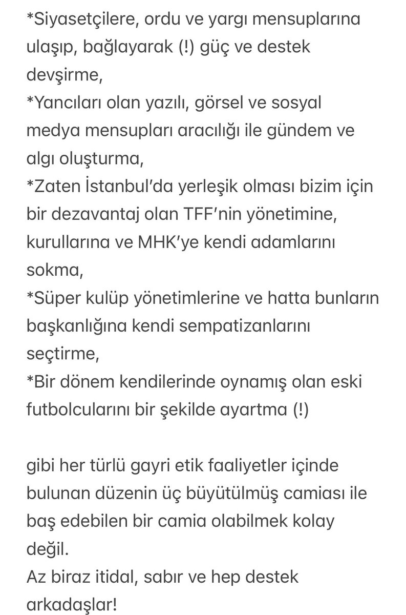 Turkish Anti-corruption Platform in sports tweet media