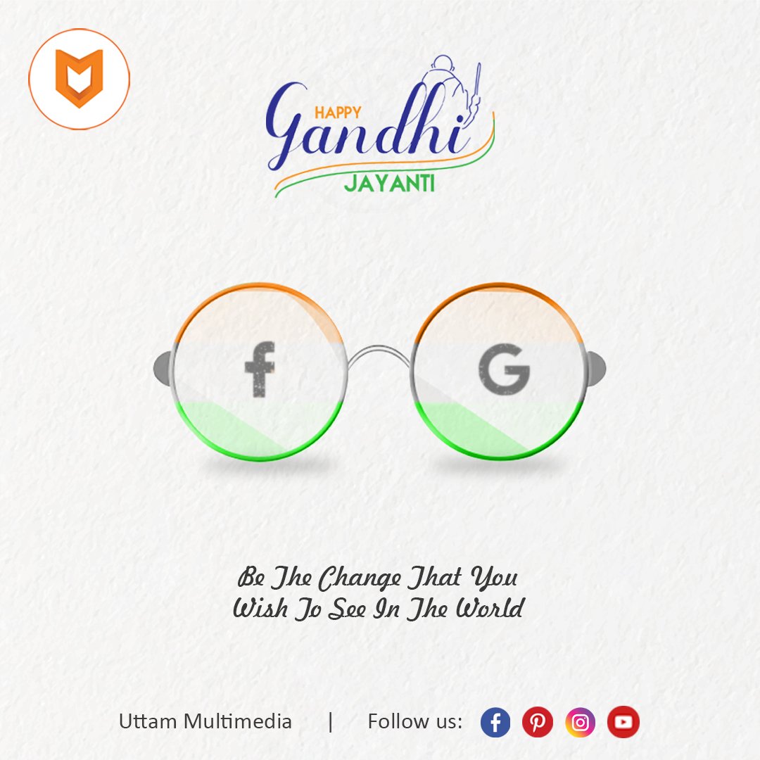 UttamMultimedi1's tweet photo. || Happy Gandhi Jayanti ||
Be The Change That You Wish To See In The World.
Uttam Multimedia, if you wish &amp; want to grow your local business through Digital Marketing.
So contact with us:
7044 789 313 (Call + WhatsApp)
#uttammultimedia #happygandhijayanti2022 #GandhiJayanti https://t.co/6ksReS3Bcv