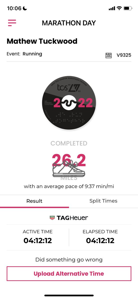 TuckwoodMat's tweet photo. Virtual London marathon complete. Left at 5.40am and smashed 30 mins off my PB! Beautiful run although my feet are now in bits. @DNEAT_Academies https://t.co/DCGYgvoAU8