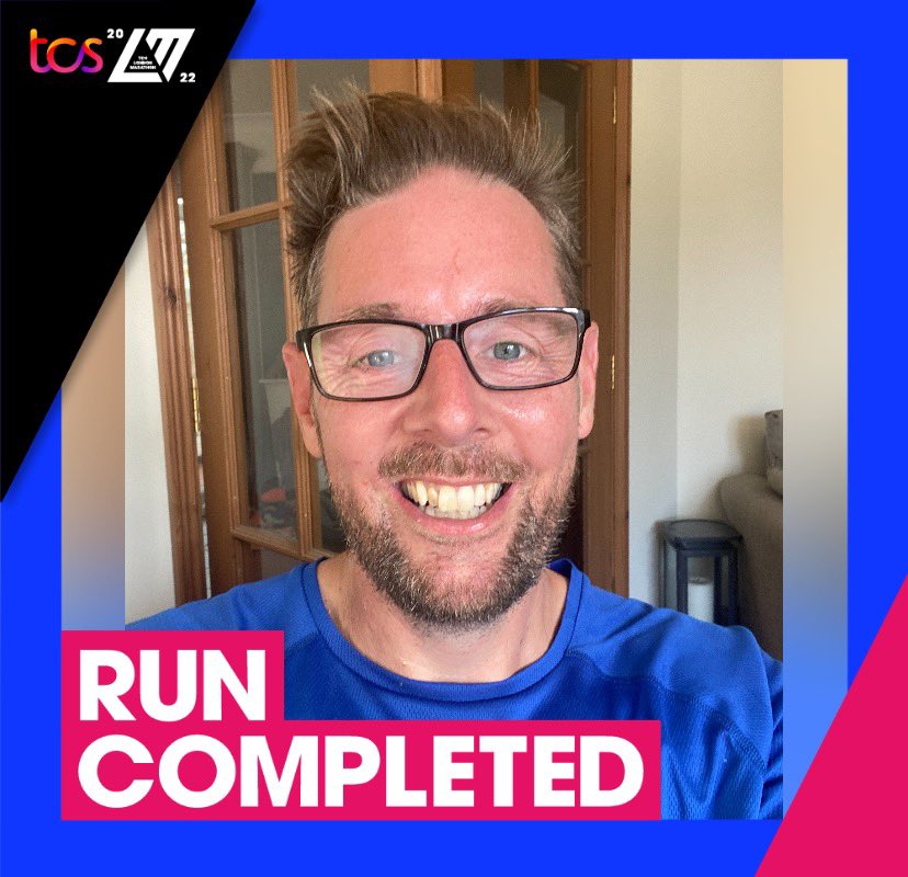 TuckwoodMat's tweet photo. Virtual London marathon complete. Left at 5.40am and smashed 30 mins off my PB! Beautiful run although my feet are now in bits. @DNEAT_Academies https://t.co/DCGYgvoAU8