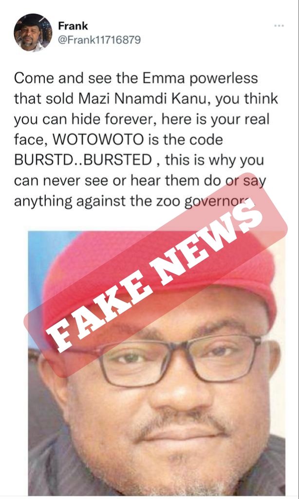Roland_Akachi's tweet photo. @Frank11716879 Fake news please, kindly ignore. Barr. Onyebuchi Ememanka is the CPS to Abia State Governor and not IPOB Emma Powerful https://t.co/kuPT6N5EgC
