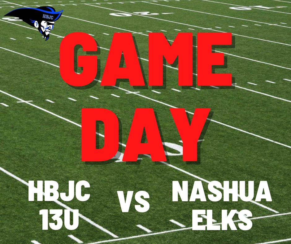 HBJCYouth's tweet photo. 📣 JOIN US today, Sunday, October 2nd at 11AM in Nashua 🚙 13U has their first away game of the season! COME MAKE SOME NOISE!!!!! 😃 #HBJCFOOTBALLANDCHEER #HBPride #GoCavs #GoHB #GameDay 🏈 💙🤍🖤 ⚔️ 🤸🏻‍♂️

💥Game is at Stellos Stadium 
     Stadium Drive, Nashua https://t.co/2ZuG2j89uJ