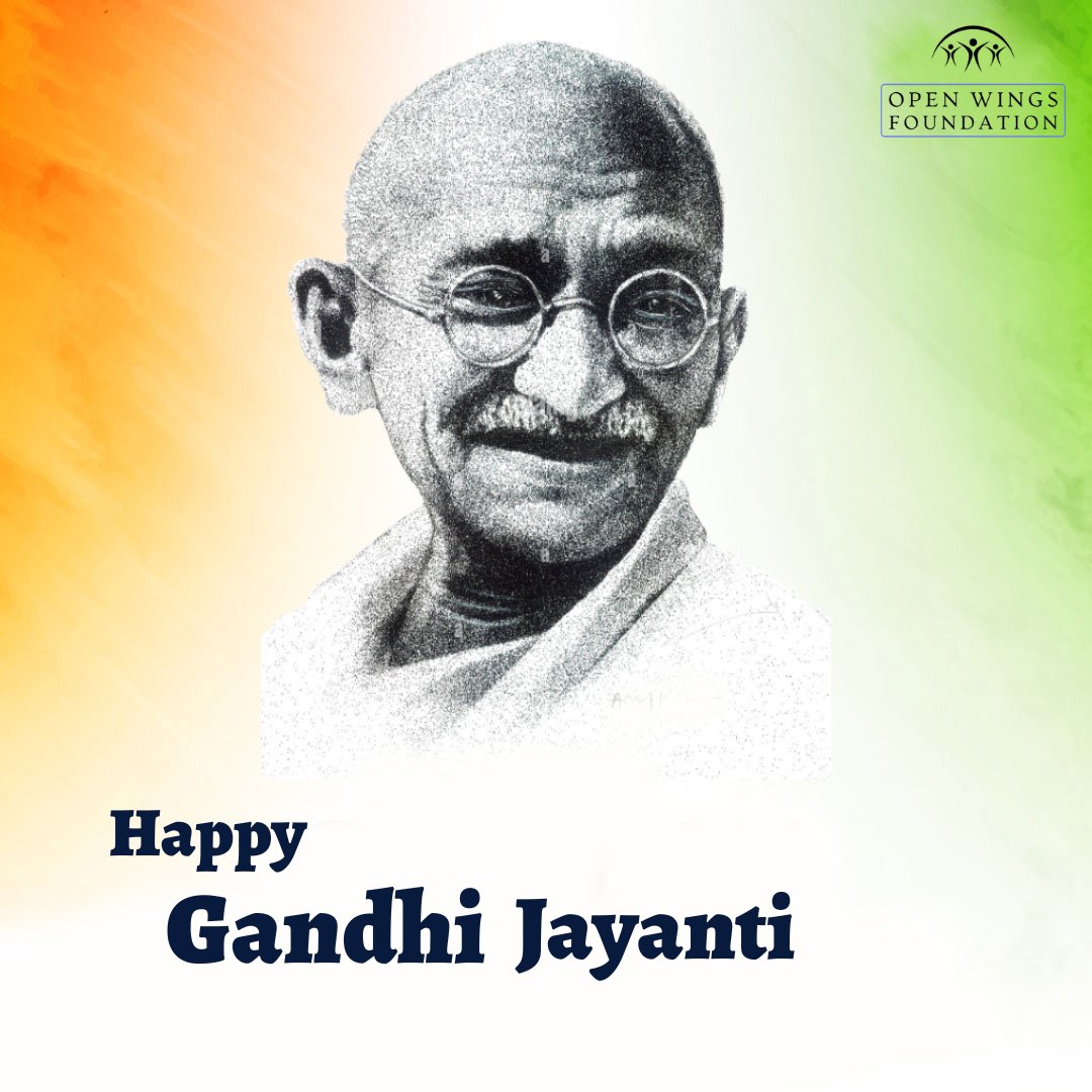 Openwings8's tweet photo. Together we must stand to empower our country in whichever way we can. Warm greetings on the occasion of Gandhi Jayanti!
#mahatma #gandhi #happygandhijayanti #gandhijayanti #freedomfighter #openwingsfoundation #ngo #donation #volunteer #needhelp #food #education #environment https://t.co/HpTKOkohoO