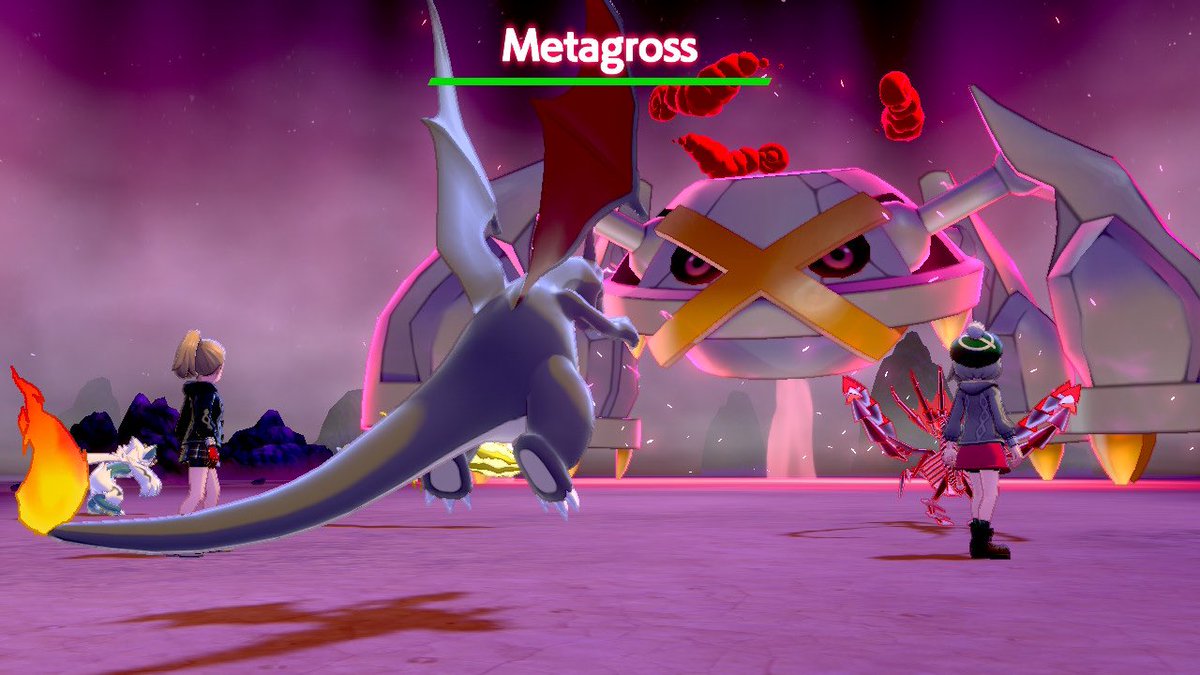 KyroTrexx's tweet photo. Yay Let’s go shiny Metagross. So stoked I managed to catch this #PokemonSwordShield #shinyhunt #ShinyPokemon #pokemon #shinyden https://t.co/rhlt1EHxnA
