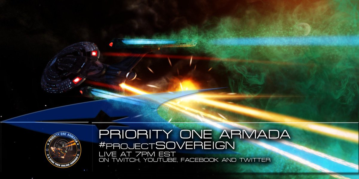 P1Armada's tweet photo. The time has come. Priority One Armada is proud the present our newest project #ProjectSovereign. A full play through of the popular #StarTrek RPG, Star Trek Adventures. So join us every Friday as we boldly go where no trekkies have gone before.
 
https://t.co/Mg8GXN3Eur https://t.co/g23UzKGmTC